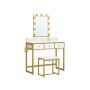 Vanity table, 10 lights, white, earring