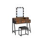 Industrial design vanity table with stool