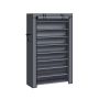 Shoe shelf 88x28x160cm., gray/black