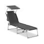 SONGMICS GCB194BZ02 sun lounger, 189 × 53 × 28.5 cm