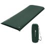 Self-inflating tourist mat, blue/green, 190.5 × 71.12 × 7.62 cm