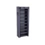 Fabric shoe rack 160 x 58 x 28 cm., gray