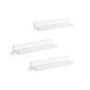 Wall shelf set 38 x 10 cm., 3 pieces, white