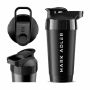 Shaker for supplements with a unique design 700 ml Black