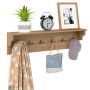 Wall-mounted clothes rack, 6 hooks, Multicolor, 80.01 × 13.97 × 20.32 cm