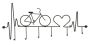 Wall-mounted clothes rack Bicycle, 59 × 26.5 × 3.2 cm