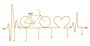 Wall-mounted clothes rack Bicycle, 59 × 26.5 × 3.2 cm