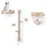 Wall-mounted cat tree, wall-mounted, 5-piece set