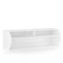 Wall-mounted TV shelf, 3 compartments, White, 121.9 × 40.6 × 40.6 cm