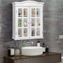 Wall-mounted bathroom cabinet, 2 doors, 2 shelves, 53.34 × 67.31 × 22.86 cm