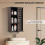 Wall-mounted bathroom cabinet, 2 shelves, 35 × 55 × 15 cm