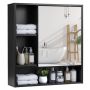 Wall-mounted bathroom cabinet, 5 compartments, 56 × 16 × 61 cm