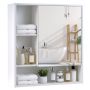 Wall-mounted bathroom cabinet, 5 compartments, 56 × 16 × 61 cm