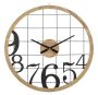 Wall clock Numbers, Black and brown, Ø 60 × 2.5 cm
