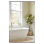 SONGMICS Wall Mirror, Two Hanging Ways, Black, 110 × 70 cm