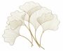 Sienų dekoro plokštė Glam Leaf, Auksinė, 79 × 68 × 5 cm