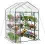 Теплица VEVOR 1,4 × 1,4 m(2) PVC, 10 полок, 137 × 196 × 137 см