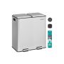 SONGMICS waste bin, 2 × 30 l, 58.5 × 64 × 37 cm