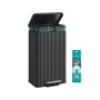 SONGMICS 50 l kitchen trash can with pedal, Black, 40.3 × 62.5 × 33.6 cm