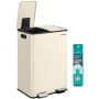 SONGMICS LTB741 trash can, 2 × 30 l, 47.6 × 66.9 × 37.7 cm