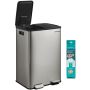 SONGMICS LTB741 trash can, 2 × 30 l, 47.6 × 66.9 × 37.7 cm