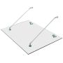 Transparent canopy over the door Homcom 150x90cm., silver color