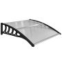 Transparent canopy over the door Outsunny 103x96.5x27cm., black