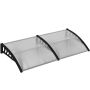 Transparent canopy over the door Outsunny 200x96x27cm., black