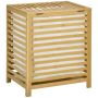 Laundry box 55L Homcom 50x36x60cm., light brown/white