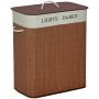 Laundry basket 100L Homcom 52x32x63cm., brown/white