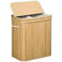 Laundry basket 100L Homcom 54.2x35.2x59.5cm., light brown/white