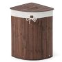 Laundry basket, 15 gallon, Brown, Ø 14.5 × 24 inches