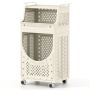 Laundry Cart, 3-Tier, Sand, 16 × 12 × 32 inches