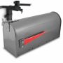 US-style mailbox with handle, graphite color
