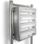 Mailbox set of 4, silver