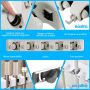 Broom holder, 5 positions, 5 hooks, 6.4 × 8.9 × 41.9 cm