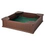 Sandbox, 4 seats, Brown/white, 123.19 × 123.19 × 31.75 cm