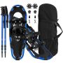 Snowshoe set, with hiking poles, Blue, 78 × 23 cm