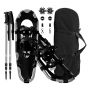 Snowshoe set with hiking poles, Silver, 53 × 21 cm