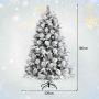 Snowy artificial Christmas tree, 610 branches, 109 × 180 cm