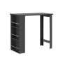 Bar table 112x57x106cm., black/silver color