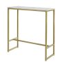 Console table 100x40x106cm., gold/white