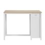 Desk 120x55x90cm., white/light brown