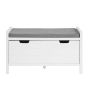Hallway bench 30x50x91cm., white/gray