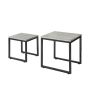 Set of 2 coffee tables, black/grey