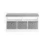 Hallway bench 35x50x95cm., white/gray