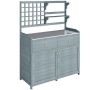 Стол для садовых работ со шкафом, 2 ящика и двухдверный шкаф, 104 × 140 × 44 см
