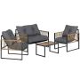 Outsunny 4-piece garden furniture set, assorted colors