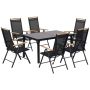 Outsunny 7-piece garden furniture set, black/light brown