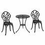 Garden furniture set with 2 chairs and a table Outsunny, black